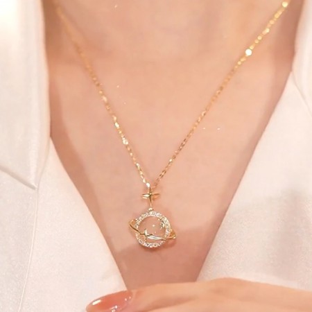Fantasy Star Moon Myth Chalcedony Necklace